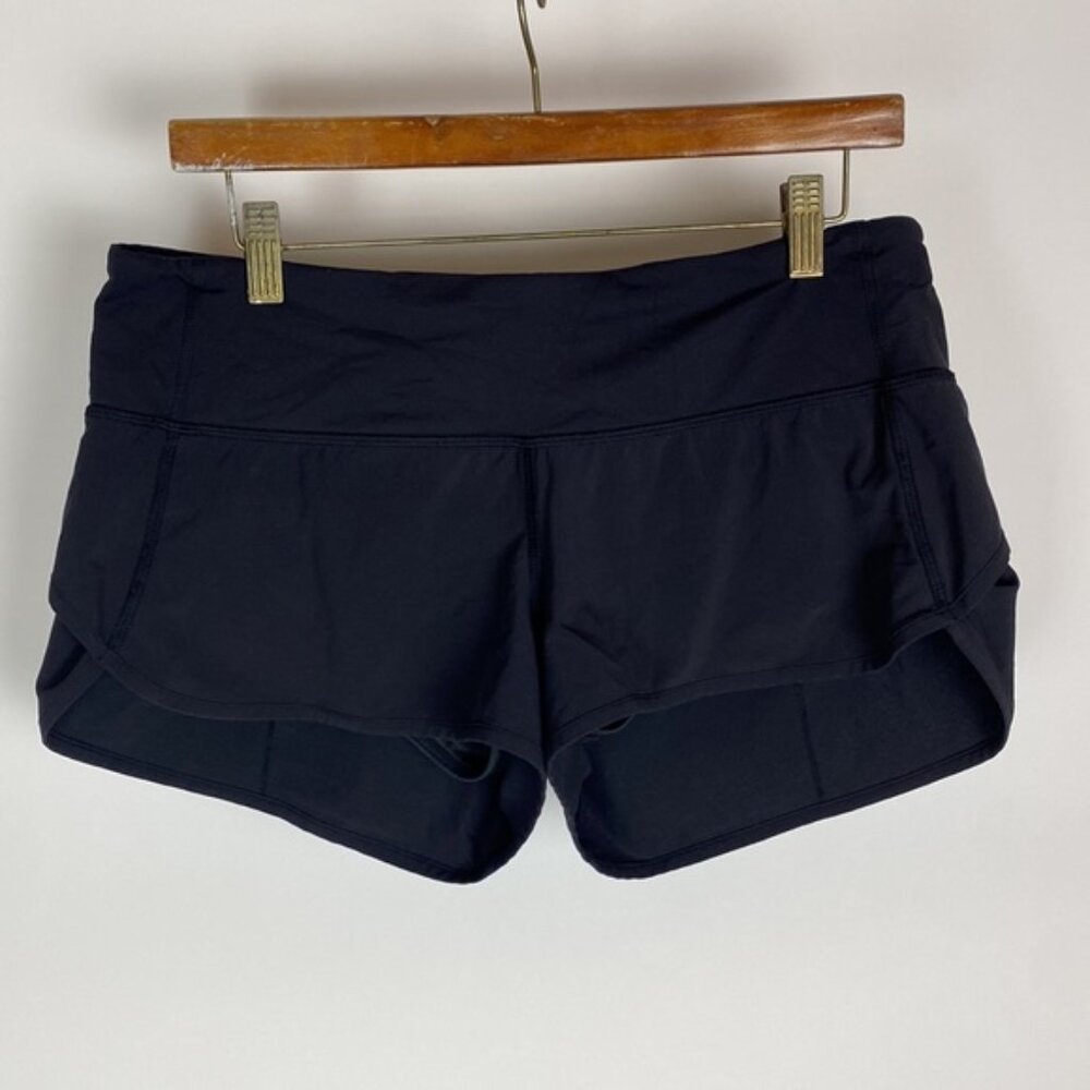 lululemon speed up shorts 3”Inseam Black  Gym Workout Run Womens 8